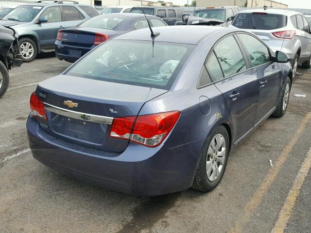 1G1PA5SH3E7215309 - 2014 CHEVROLET CRUZE LS BLUE photo 4