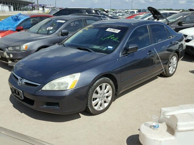 1HGCM66547A084241 - 2007 HONDA ACCORD EX BLUE photo 2