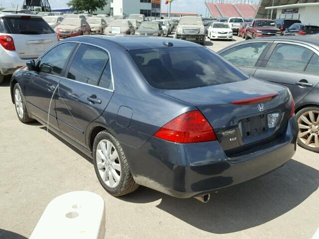 1HGCM66547A084241 - 2007 HONDA ACCORD EX BLUE photo 3