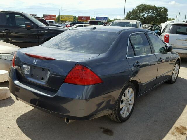 1HGCM66547A084241 - 2007 HONDA ACCORD EX BLUE photo 4