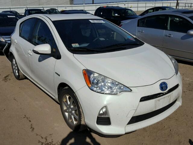 JTDKDTB38C1502453 - 2012 TOYOTA PRIUS C WHITE photo 1