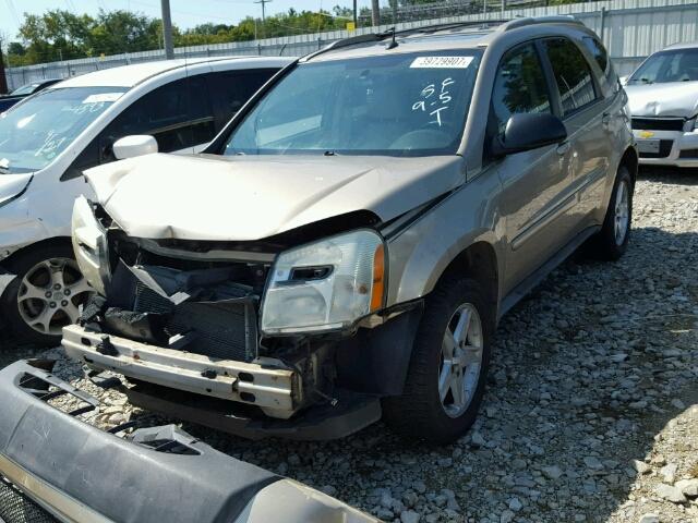 2CNDL73F756159349 - 2005 CHEVROLET EQUINOX LT BEIGE photo 2