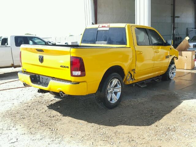 1C6RR7MT2GS329346 - 2016 RAM 1500 SPORT YELLOW photo 4