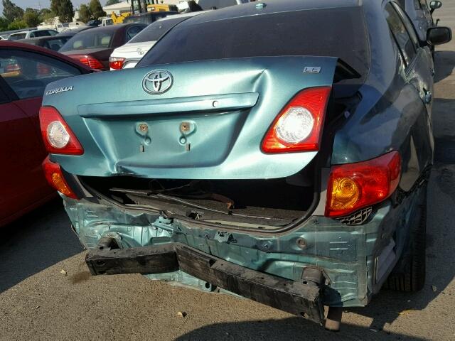 1NXBU4EE2AZ330480 - 2010 TOYOTA COROLLA BA GREEN photo 9