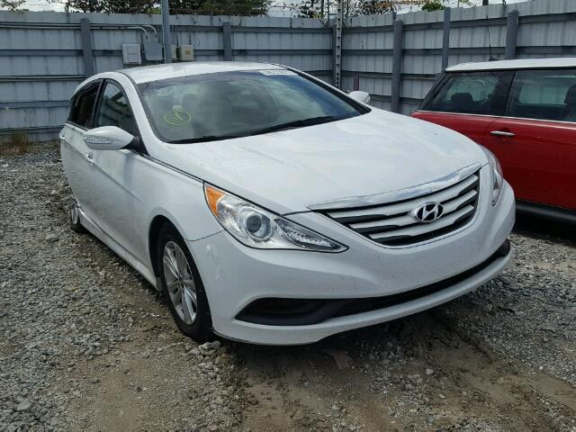 5NPEB4AC6EH885539 - 2014 HYUNDAI SONATA GLS WHITE photo 1