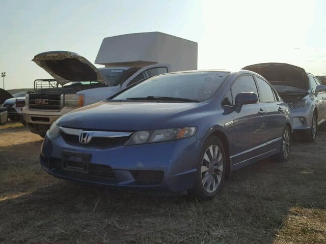 19XFA16989E001095 - 2009 HONDA CIVIC BLUE photo 2