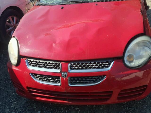 1B3ES26C05D188355 - 2005 DODGE NEON RED photo 7