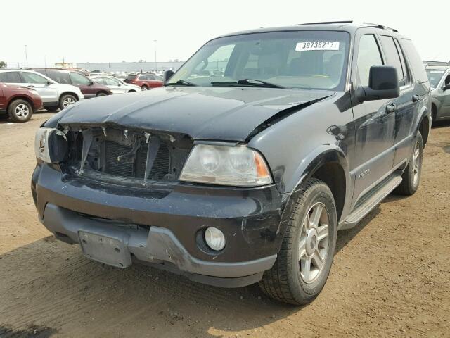 5LMEU88H74ZJ53780 - 2004 LINCOLN AVIATOR BLACK photo 2