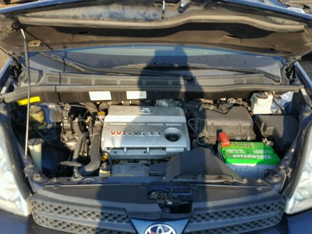 5TDZA22C84S150478 - 2004 TOYOTA SIENNA XLE BLUE photo 7