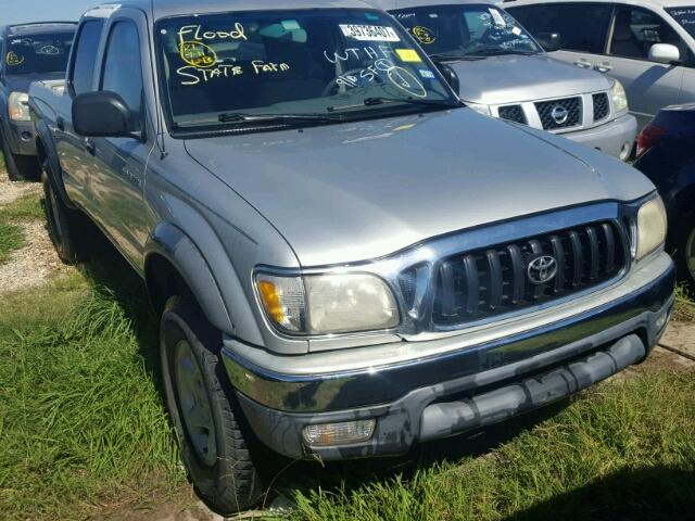 5TEGN92N22Z121631 - 2002 TOYOTA TACOMA DOU SILVER photo 1