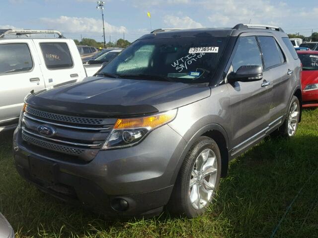 1FM5K7F86EGC47376 - 2014 FORD EXPLORER GRAY photo 2