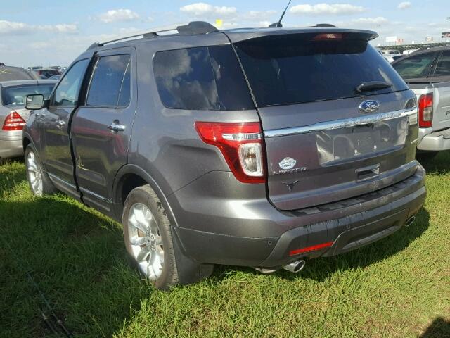 1FM5K7F86EGC47376 - 2014 FORD EXPLORER GRAY photo 3