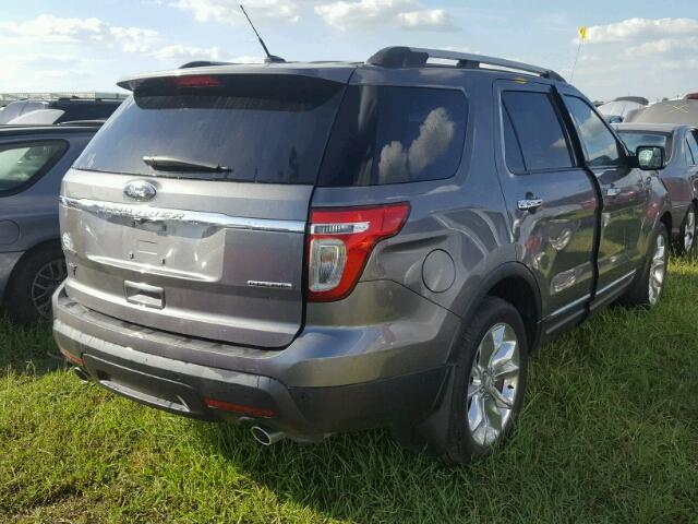 1FM5K7F86EGC47376 - 2014 FORD EXPLORER GRAY photo 4