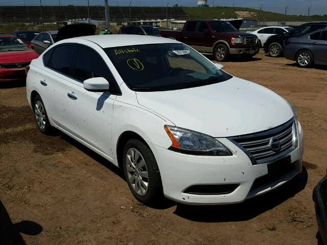 3N1AB7AP1FY276076 - 2015 NISSAN SENTRA S WHITE photo 1