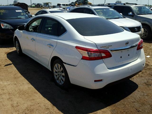 3N1AB7AP1FY276076 - 2015 NISSAN SENTRA S WHITE photo 3