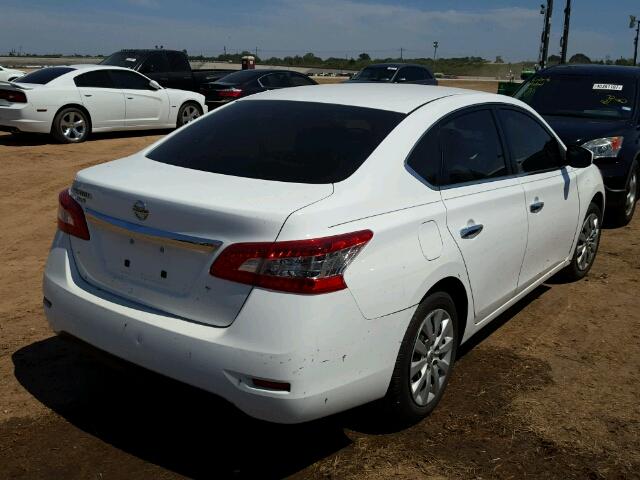 3N1AB7AP1FY276076 - 2015 NISSAN SENTRA S WHITE photo 4