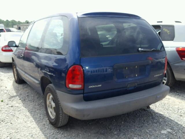 2B4FP25B3YR887121 - 2000 DODGE CARAVAN BLUE photo 3