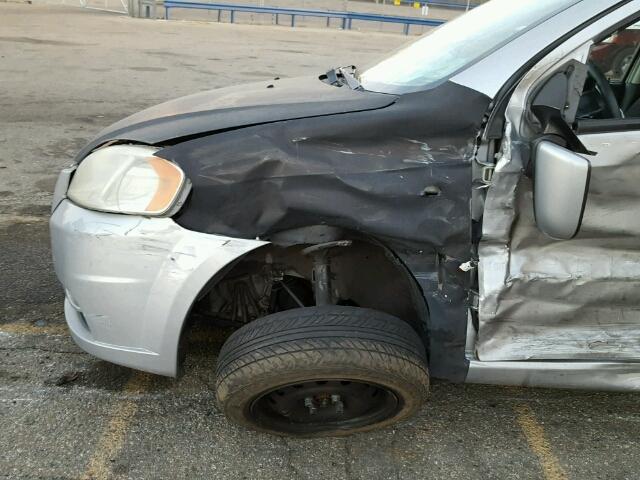 KL1TD56658B002439 - 2008 CHEVROLET AVEO BASE Күміс фото 9