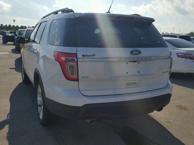 1FM5K7D82DGC39129 - 2013 FORD EXPLORER WHITE photo 3