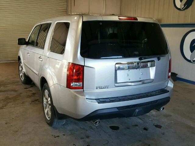 5FNYF3H56DB007822 - 2013 HONDA PILOT EXL SILVER photo 3