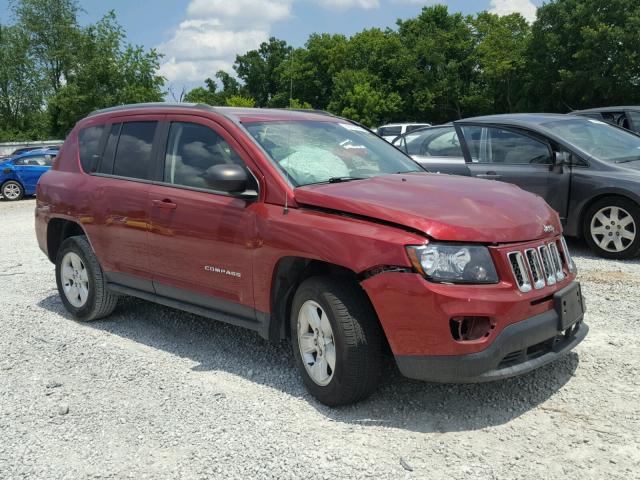 1C4NJCBA2ED925020 - 2014 JEEP COMPASS SP MAROON photo 1