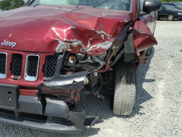 1C4NJCBA2ED925020 - 2014 JEEP COMPASS SP MAROON photo 9