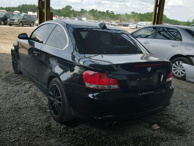 WBAUP73559VF07389 - 2009 BMW 128 I BLACK photo 3