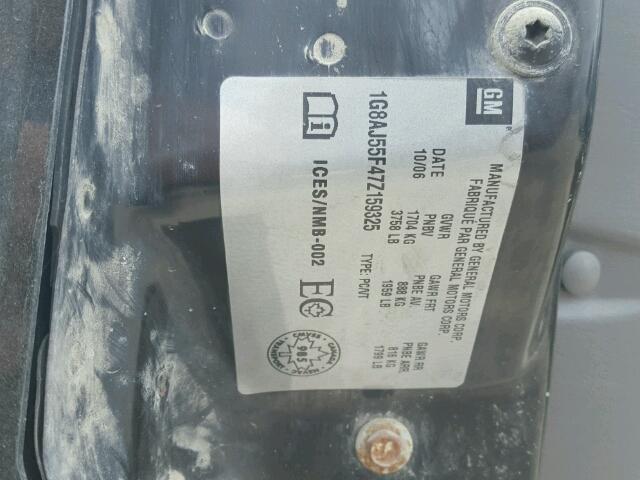 1G8AJ55F47Z159325 - 2007 SATURN ION LEVEL BLACK photo 10