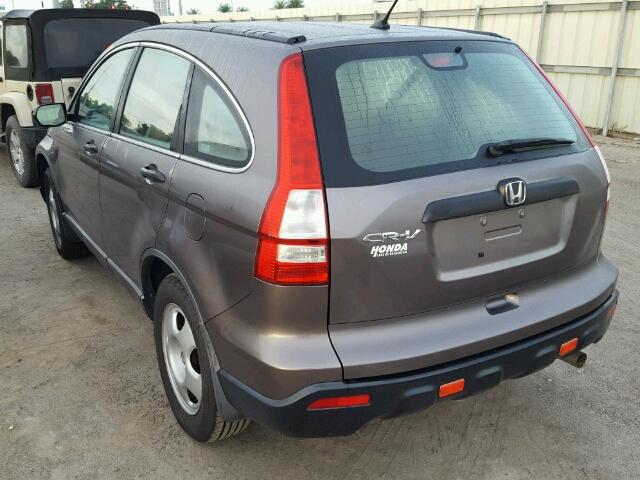 5J6RE38319L013922 - 2009 HONDA CR-V LX BROWN photo 3