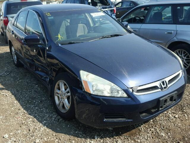 1HGCM56336A090586 - 2006 HONDA ACCORD SE BLUE photo 1