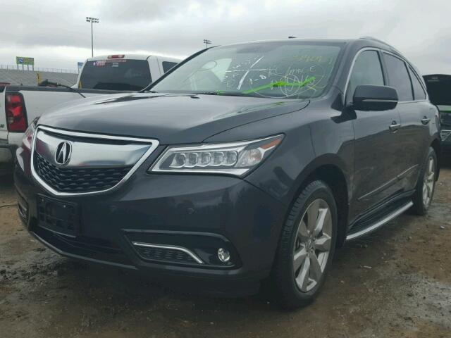 5FRYD3H80FB013701 - 2015 ACURA MDX ADVANC GRAY photo 2