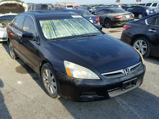 1HGCM66547A063146 - 2007 HONDA ACCORD EX BLACK photo 1