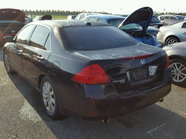 1HGCM66547A063146 - 2007 HONDA ACCORD EX BLACK photo 3