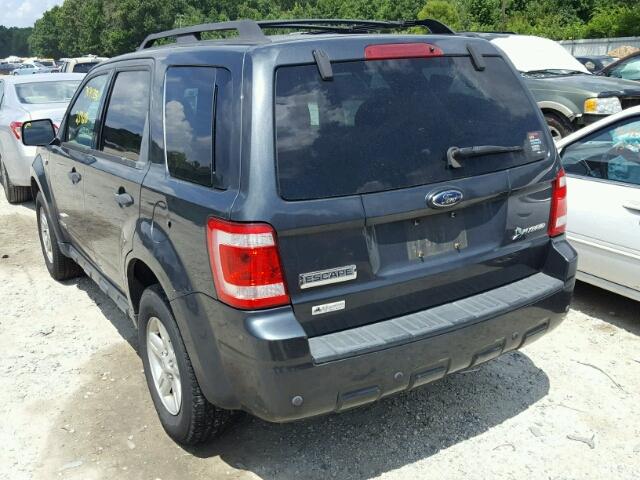 1FMCU49H78KC65057 - 2008 FORD ESCAPE HEV GRAY photo 3