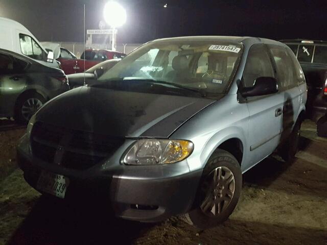 1D4GP25B15B414287 - 2005 DODGE CARAVAN SE BLUE photo 2