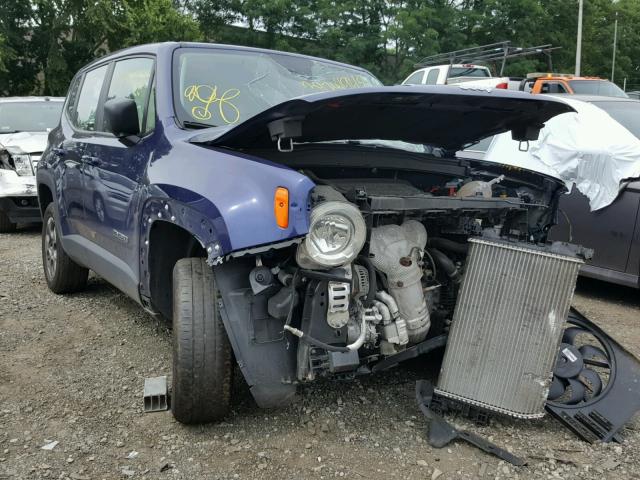 ZACCJBAT4GPD38178 - 2016 JEEP RENEGADE S BLUE photo 1