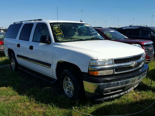 3GNEC16Z45G152334 - 2005 CHEVROLET SUBURBAN C WHITE photo 1