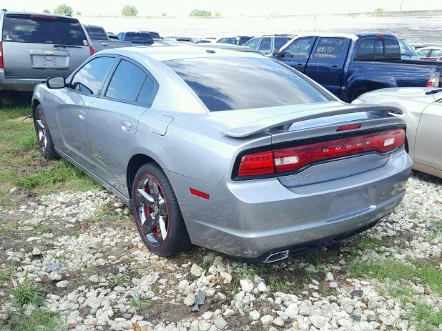 2C3CDXHG7EH165854 - 2014 DODGE CHARGER GRAY photo 3