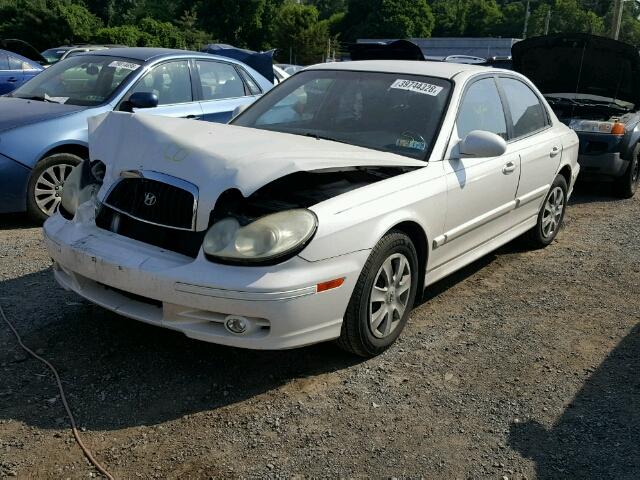 KMHWF25S64A045275 - 2004 HYUNDAI SONATA GL WHITE photo 2