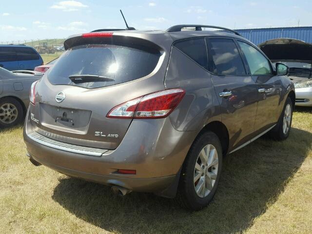 JN8AZ1MW7BW175123 - 2011 NISSAN MURANO BROWN photo 4