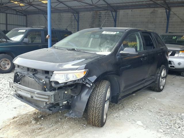 2FMDK3AK6CBA87026 - 2012 FORD EDGE SPORT BLACK photo 2