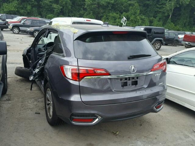 5J8TB4H36HL037725 - 2017 ACURA RDX BASE GRAY photo 3