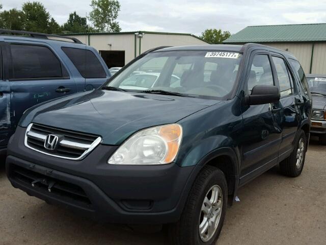 JHLRD78412C062474 - 2002 HONDA CR-V GREEN photo 2