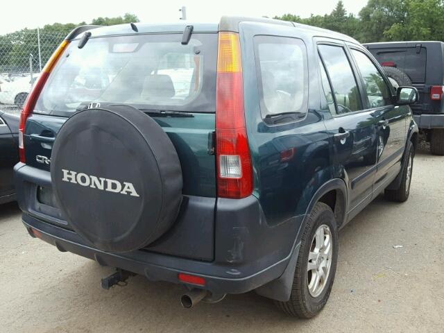 JHLRD78412C062474 - 2002 HONDA CR-V GREEN photo 4