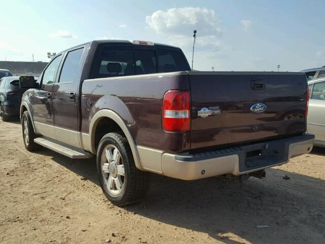 1FTPW12V58KD02721 - 2008 FORD F150 SUPER MAROON photo 3