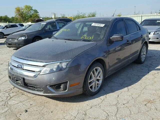 3FAHP0JA1CR415070 - 2012 FORD FUSION SEL GRAY photo 2