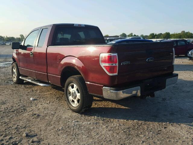 1FTRX12889FB42229 - 2009 FORD F150 RED photo 3