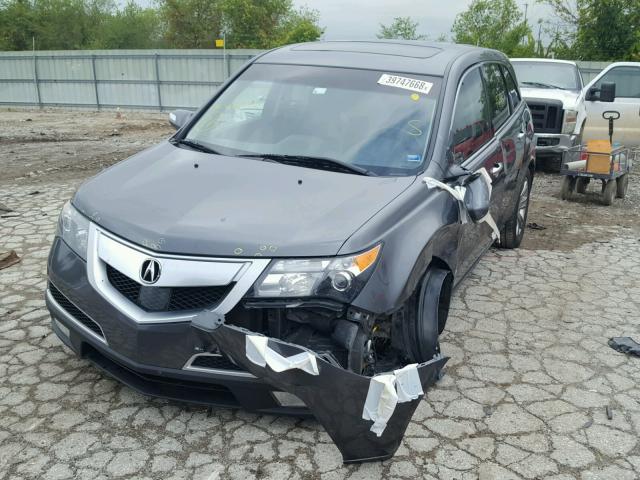 2HNYD2H63CH502202 - 2012 ACURA MDX ADVANC GRAY photo 2