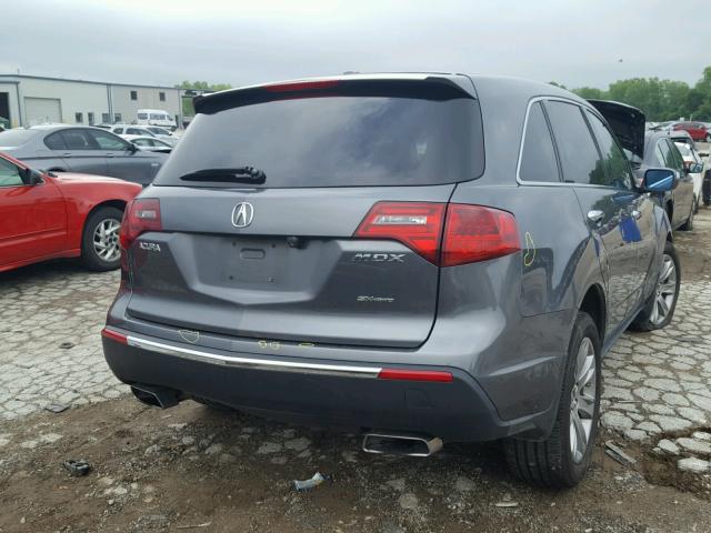 2HNYD2H63CH502202 - 2012 ACURA MDX ADVANC GRAY photo 4