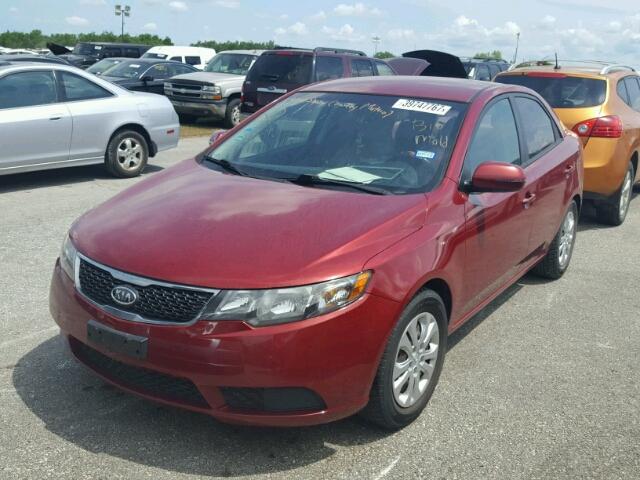 KNAFU4A27B5419780 - 2011 KIA FORTE EX RED photo 2